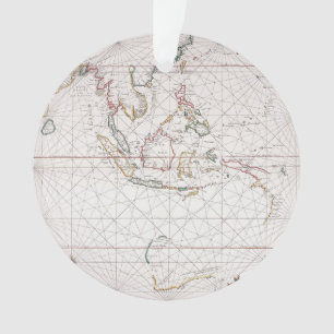 Seediagramm östlich von Indien Indonesien Ornament