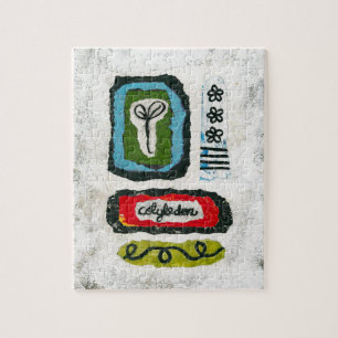 Seedling Cotyledon Jigsaw Puzzle - Abstrakte Kunst