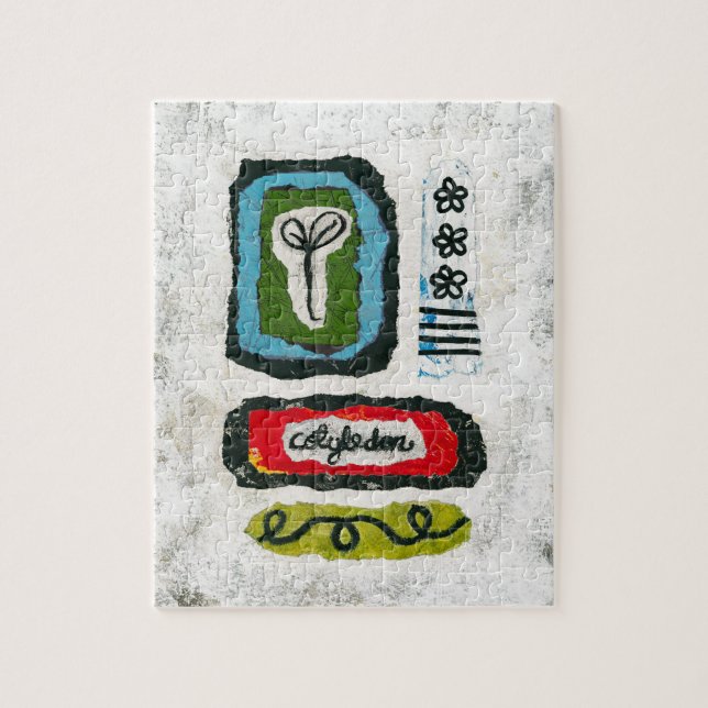 Seedling Cotyledon Jigsaw Puzzle - Abstrakte Kunst (Vertikal)