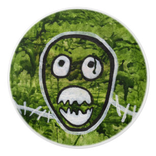 Seedy Pete Schädel seltsame skurrile Monster Kunst Keramikknauf