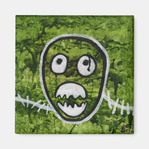 Seedy Pete Schädel seltsame skurrile Monster Kunst Magnet
