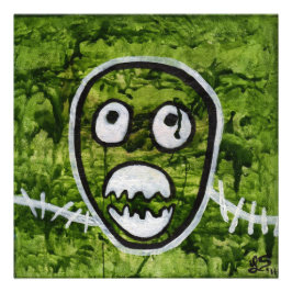 Seedy Pete Skull Odd Whimsical Monster Art Fotodruck