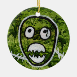 Seedy Pete Skull Odd Whimsical Monster Art Quirky Keramikornament