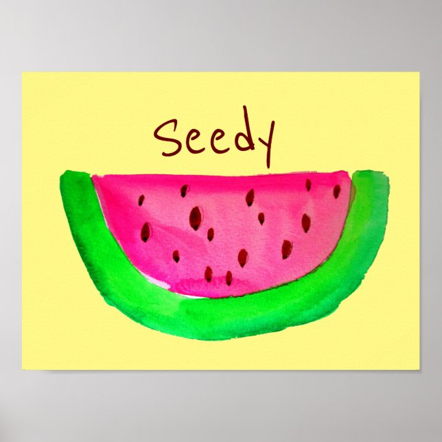 Seedy Watermelon Pop Art Malposter Poster (Vorne)