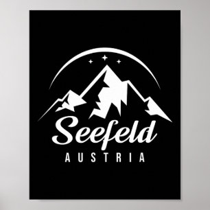 Seefeld Austria Ski Resort Skifahren Snowboarden S Poster