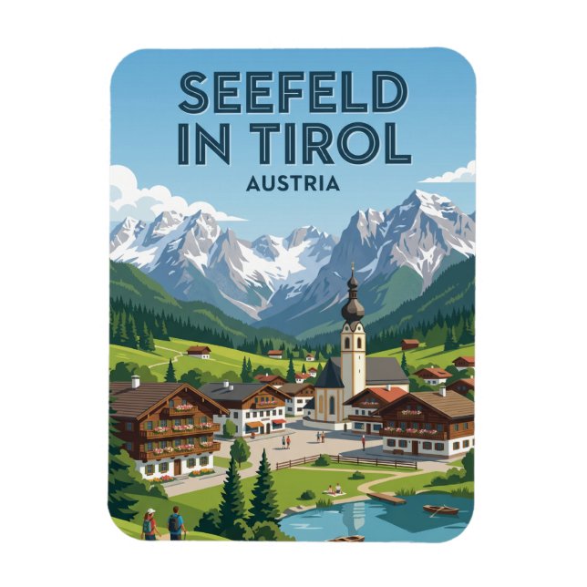 Seefeld in Tirol Österreich Magnet (Vertikal)