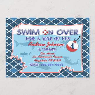 Seefischerei Nautische Haie Einladungen zum Geburt