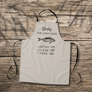 Seefischerei Spaß Personalisiert Fischzucht Kochen Schürze