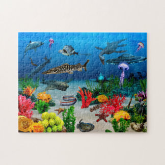Seefischerpuzzle Unterwasser-Leben Puzzle