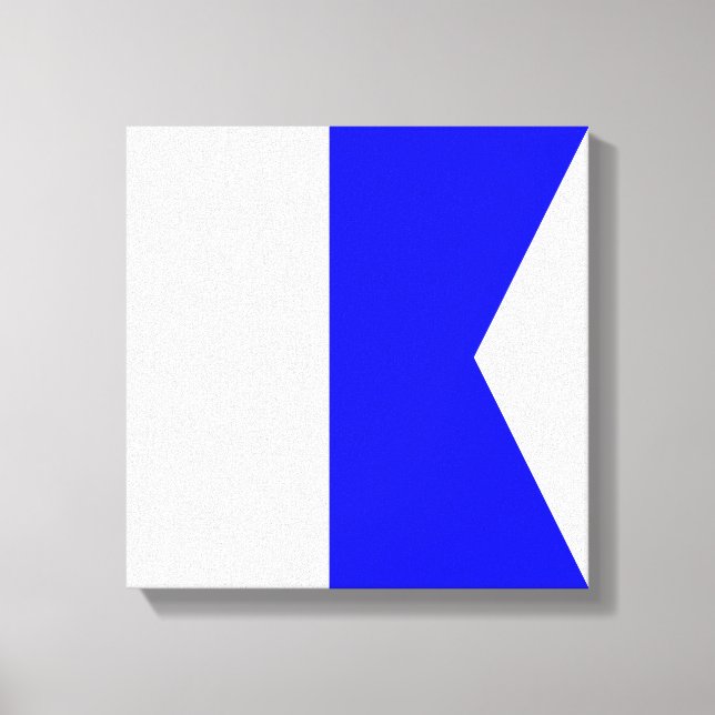 Seeflagge A — Alpha Leinwanddruck (Vorderseite)