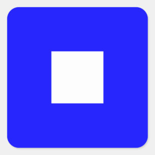 Seeflaggen-Signal-Buchstabe P (Papa) Quadratischer Aufkleber