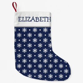Seeflocken und Schneeflocken Personalisiert Kleiner Weihnachtsstrumpf