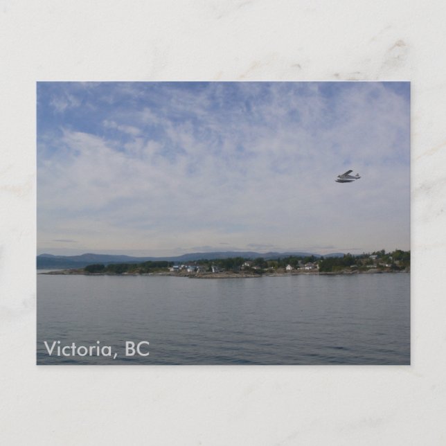 Seeflugzeug über Victoria, BC Postkarte (Vorderseite)