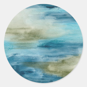 Seefluss II Runder Aufkleber