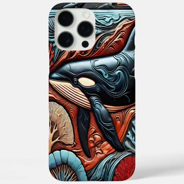 Seefluss: Majestic Whales Gliding Case-Mate iPhone Hülle (Rückseite)