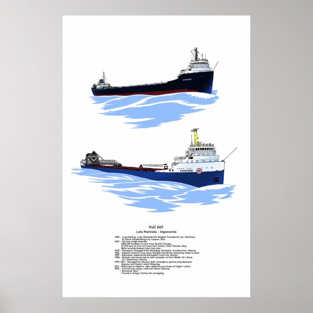 Seefrachter Algomarine Geschichte Poster (Vorne)
