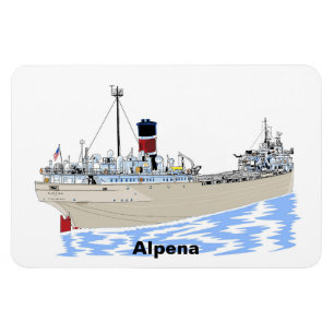 Seefrachter Alpena Magnet