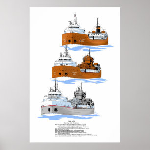 Seefrachter Michipicoten Geschichte Poster