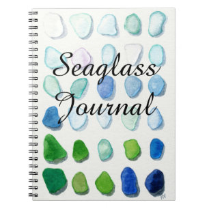 Seegarbe, Beach-Glas-Kunst Journal-Notizbuch Notizblock