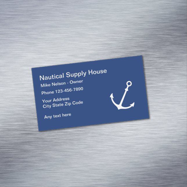 Seegeschäfts-Profil Magnetische Visitenkarte (Beispiel)
