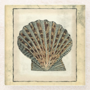 Seegeschöpfe durch das Ufer Glasuntersetzer