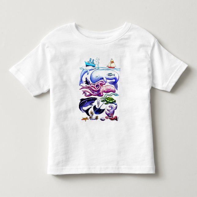 Seegeschöpfe Kleinkind T-shirt (Vorderseite)
