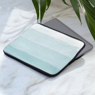 Seeglas Aqua Wasserfarben Farbblock Laptopschutzhülle