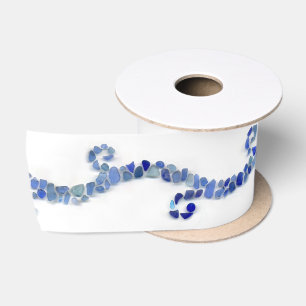 Seeglas - Blauwellen Satinband