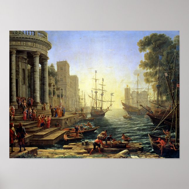 Seehafen an der Einschiffung von St. Ursula Poster (Vorne)