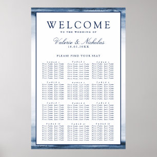 Seehafen Fog Wedding   12 Tabelle Seating Chart Poster