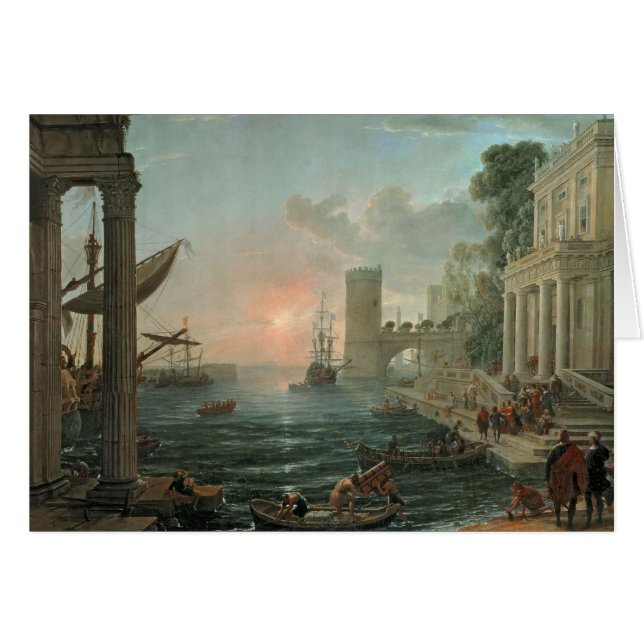 Seehafen mit der Einschiffung (Vorderseite (Horizontal))