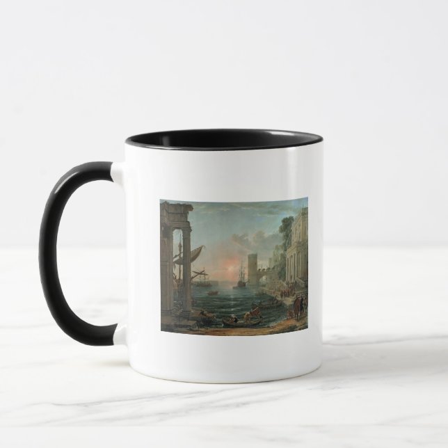 Seehafen mit der Einschiffung Tasse (Links)
