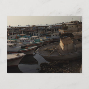 Seehafen mit Fischerbooten - Tartus, Syrien Postkarte