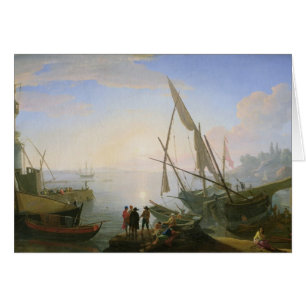 Seehafen mit Sonnenuntergang
