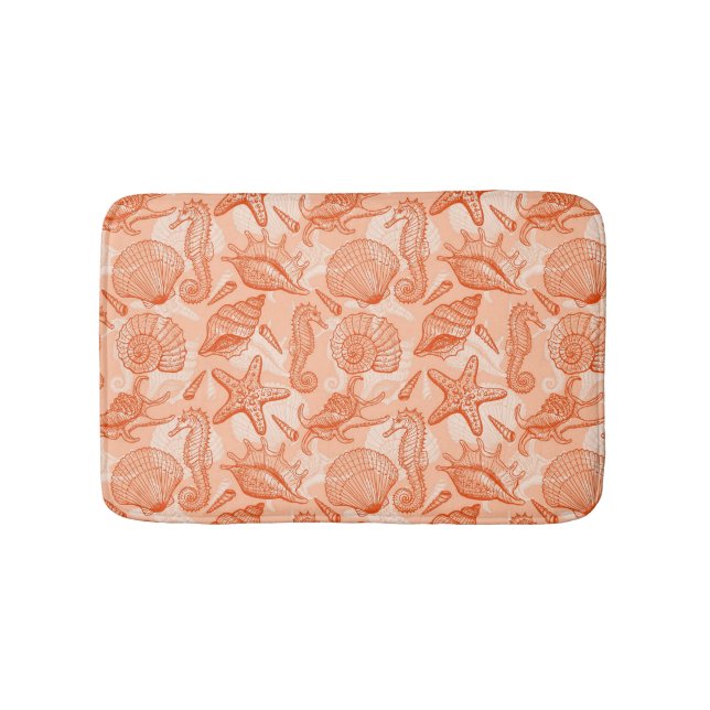 Seehand gezeichnetes Muster Badematte (Vorderseite)