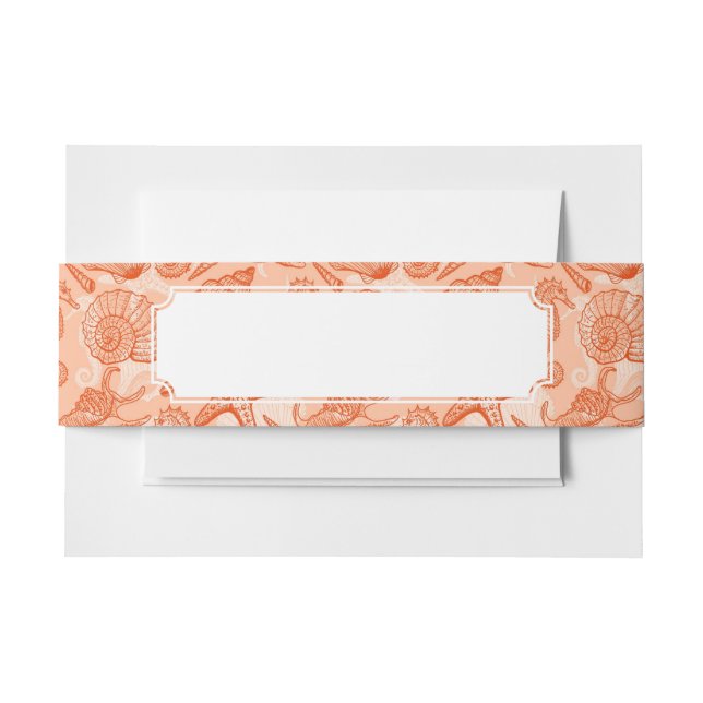 Seehand gezeichnetes Muster Einladungsbanderole (Vorderseite Beispiel)