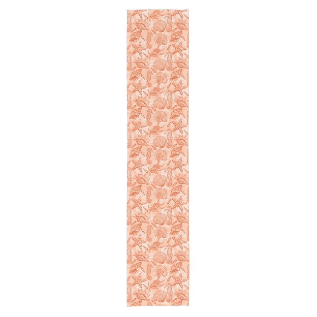 Seehand gezeichnetes Muster Kurzer Tischläufer (Vorderseite)