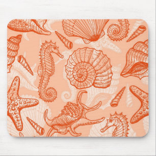 Seehand gezeichnetes Muster Mousepad
