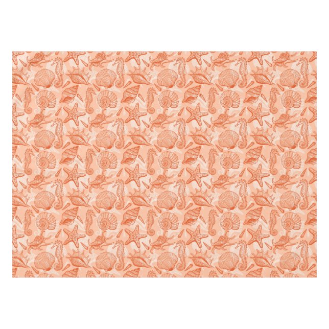 Seehand gezeichnetes Muster Tischdecke (Vorderseite (Horizontal))