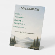 Seehaus Airbnb Local Favorites Guide Schild