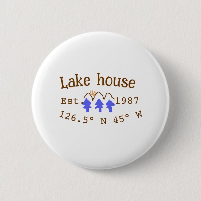 Seehaus wird gemietet. Datum Jahr benutzerdefinier Button (Vorderseite)