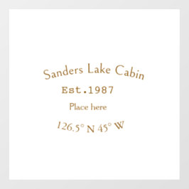 Seehaus wird gemietet. Datum Jahr benutzerdefinier Fensteraufkleber