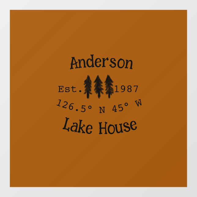 Seehaus wird gemietet. Datum Jahr benutzerdefinier Fensteraufkleber (Blatt)