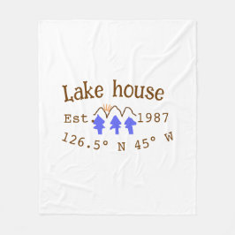 Seehaus wird gemietet. Datum Jahr benutzerdefinier Fleecedecke