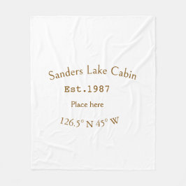 Seehaus wird gemietet. Datum Jahr benutzerdefinier Fleecedecke