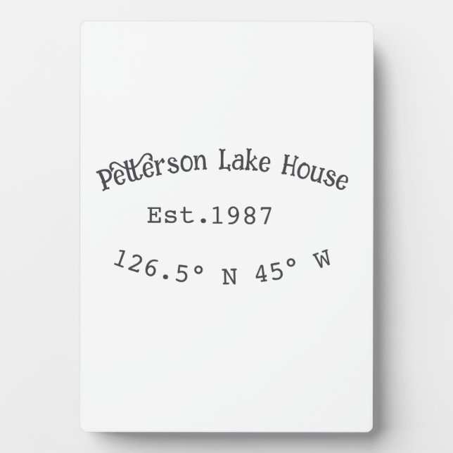 Seehaus wird gemietet. Datum Jahr benutzerdefinier Fotoplatte (Vorderseite)