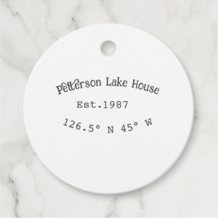 Seehaus wird gemietet. Datum Jahr benutzerdefinier Geschenkanhänger