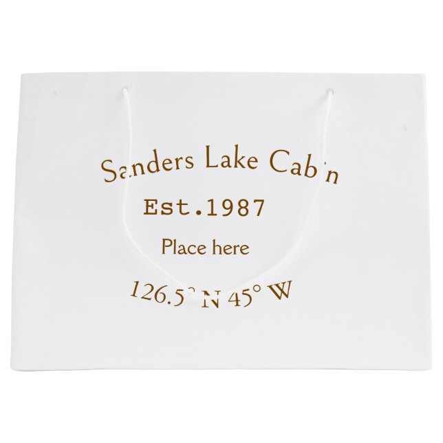 Seehaus wird gemietet. Datum Jahr benutzerdefinier Große Geschenktüte (Vorderseite)