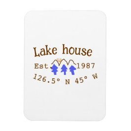 Seehaus wird gemietet. Datum Jahr benutzerdefinier Magnet