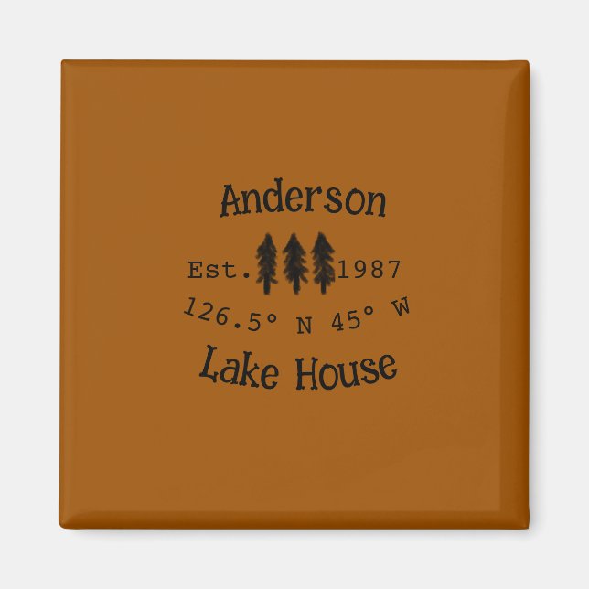 Seehaus wird gemietet. Datum Jahr benutzerdefinier Magnet (Vorne)